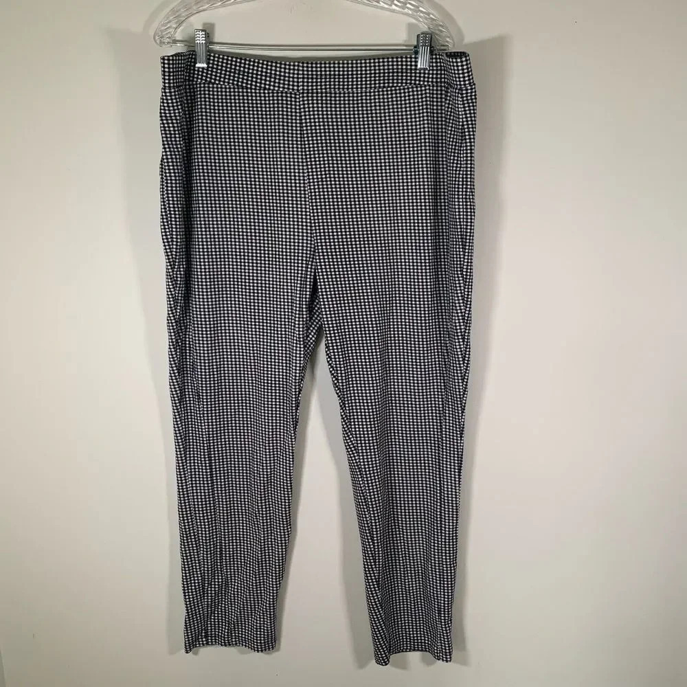 Legacy Pants Women’s XL Black White Houndstooth Leggings High Rise